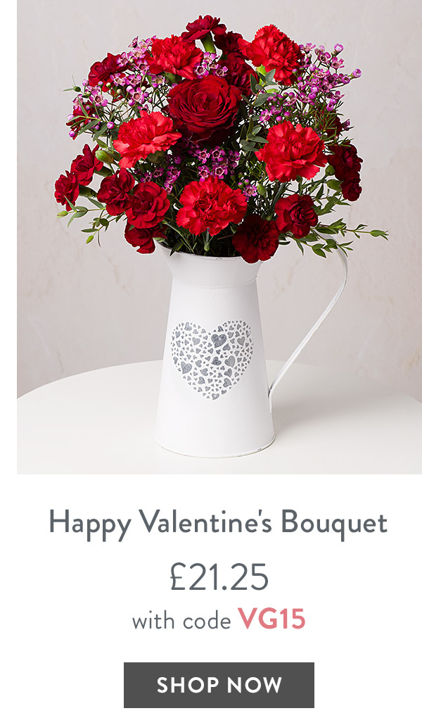 Happy Valentine's Bouquet - only &pound;21.25 with code