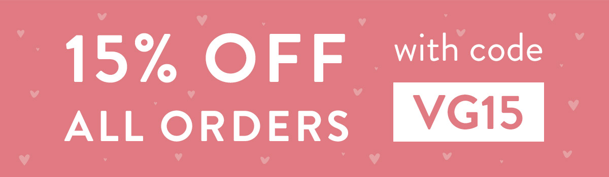 15% off all orders with code VG15
