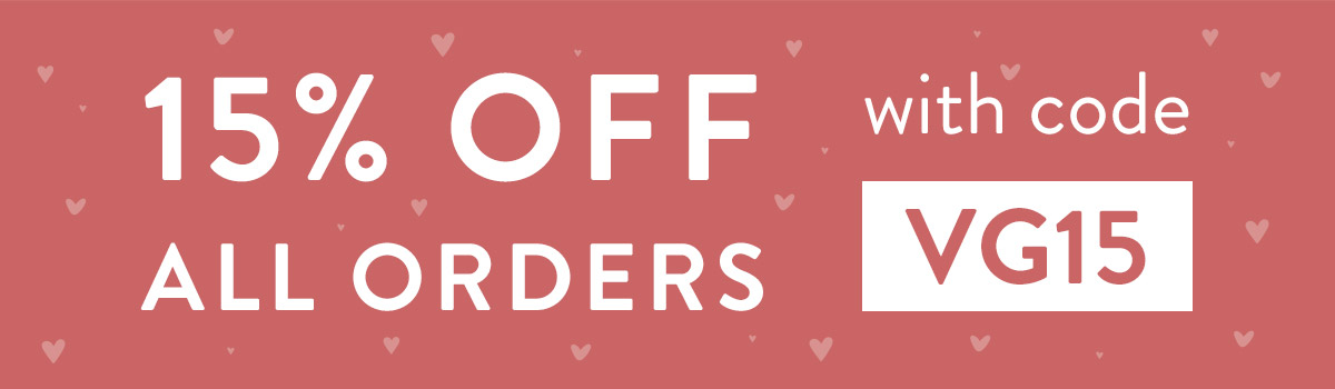 15% off all orders with code VG15