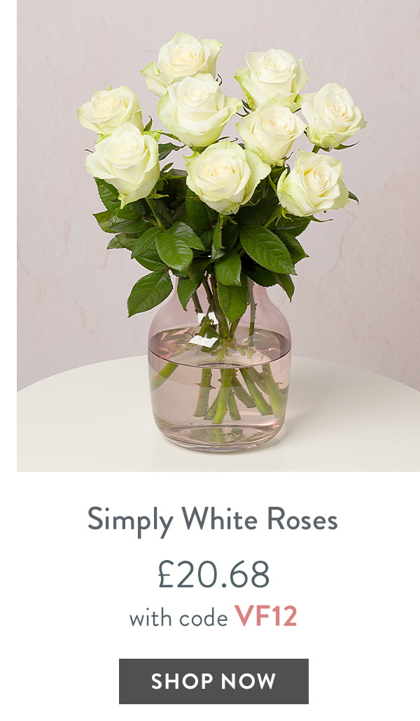Simply White Roses - only &pound;20.68 with code