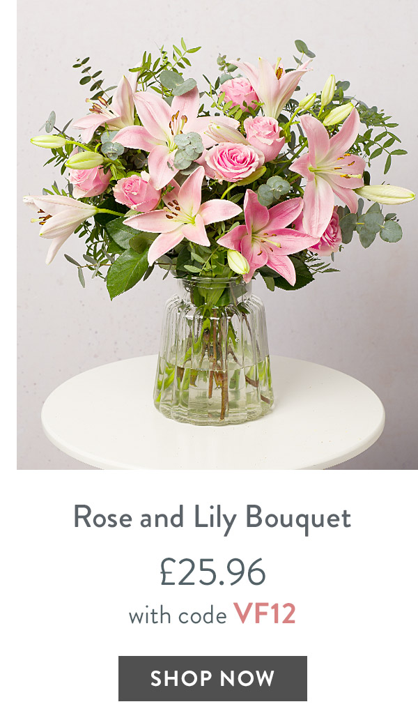 Rose and Lily Bouquet - only &pound;25.96 with code