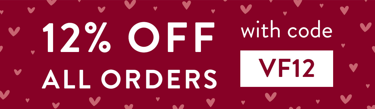 12% off all orders with code VF12