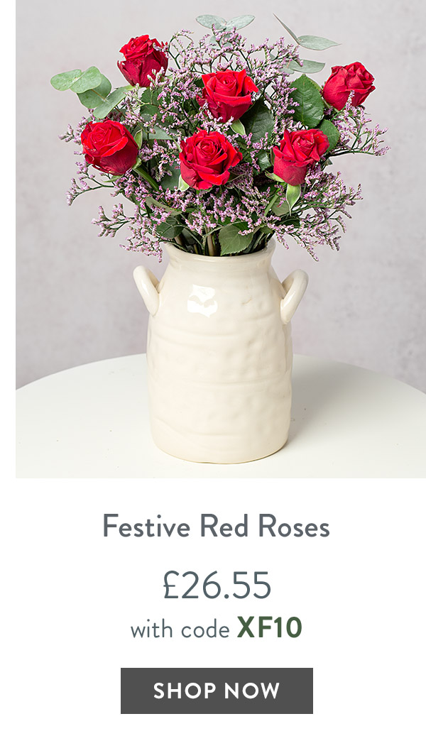 Festive Red Roses - only &pound;26.55 with code