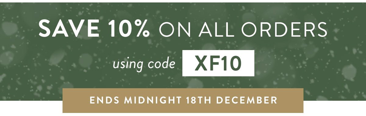 Save 10% off all orders with code