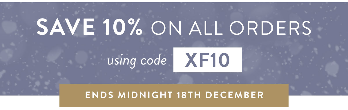 Save 10% off all orders with code