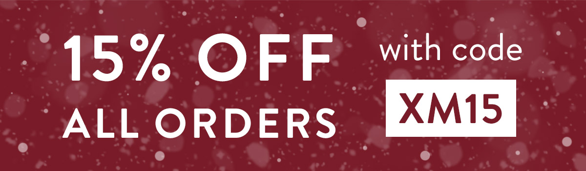 15% off all orders with code XM15