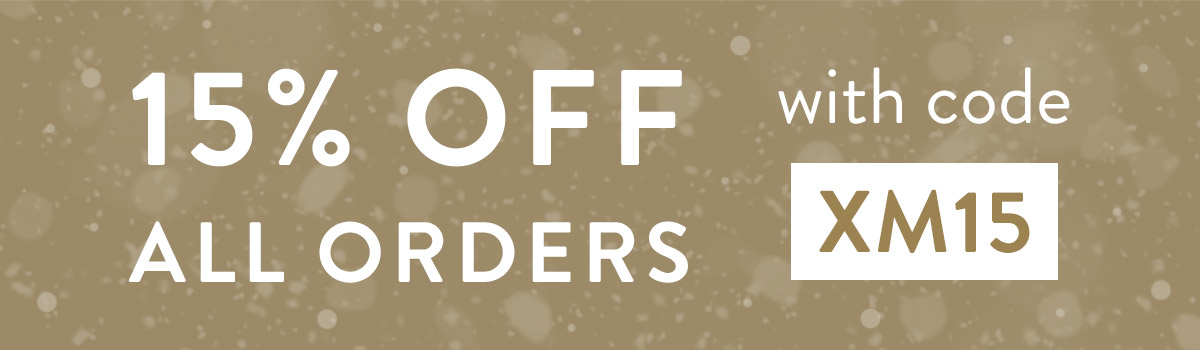 15% off all orders with code XM15