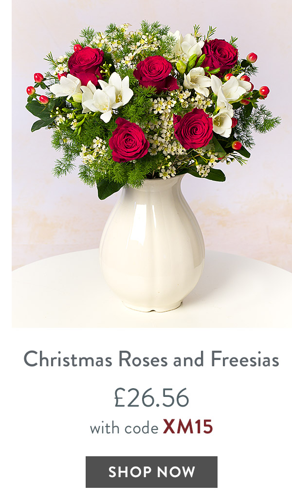 Christmas Roses and Freesias - only &pound;26.56 with code