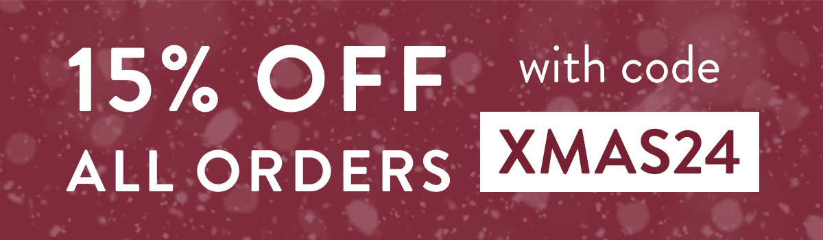 15% off all orders with code XMAS24