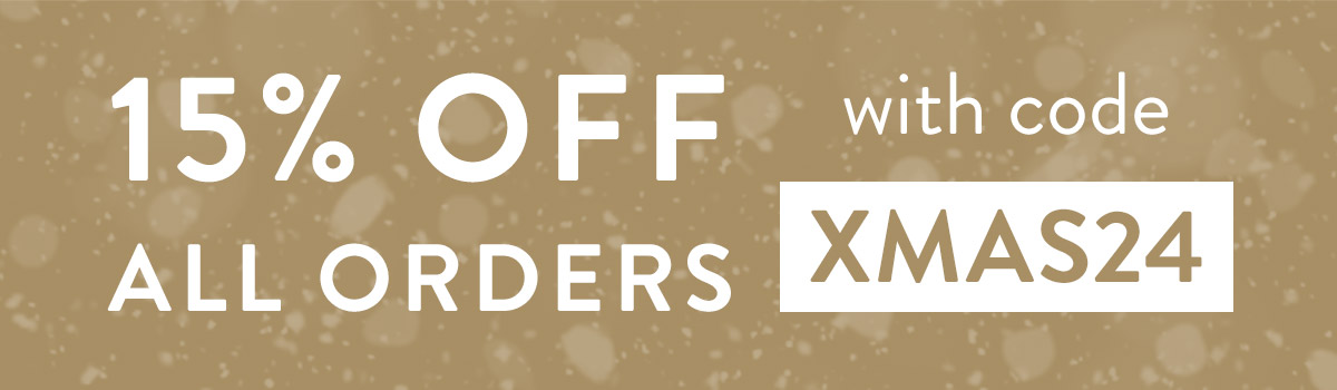 15% off all orders with code XMAS24