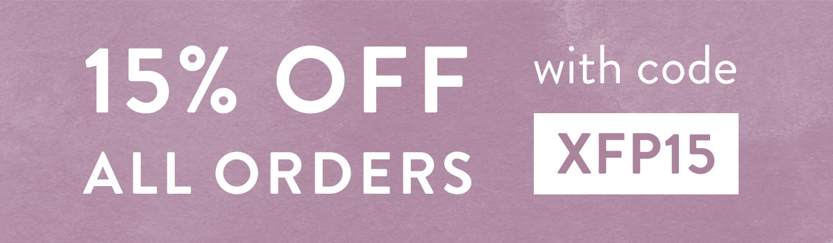 15% off all orders with code XFP15