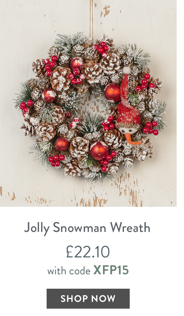 Jolly Snowman Wreath - only &pound;22.10 with code