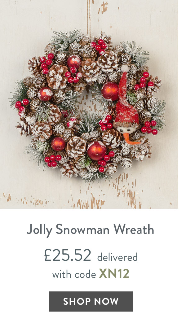 Jolly Snowman Wreath - only &pound;25.52 delivered