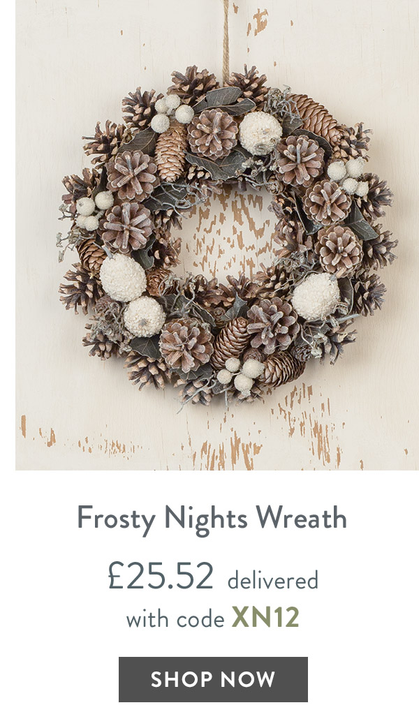 Frosty Nights Wreath - only &pound;25.52 delivered