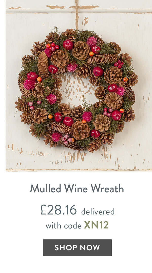 Mulled Wine Wreath - only &pound;28.16 delivered