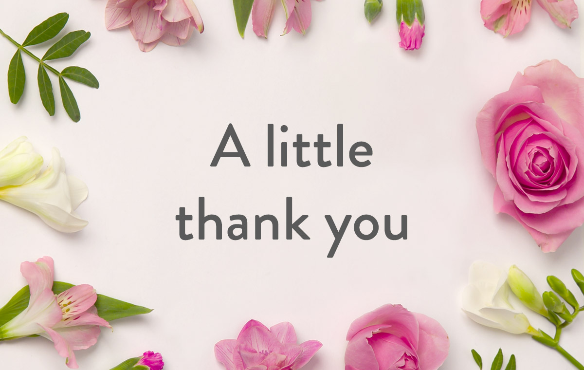 A little thank you