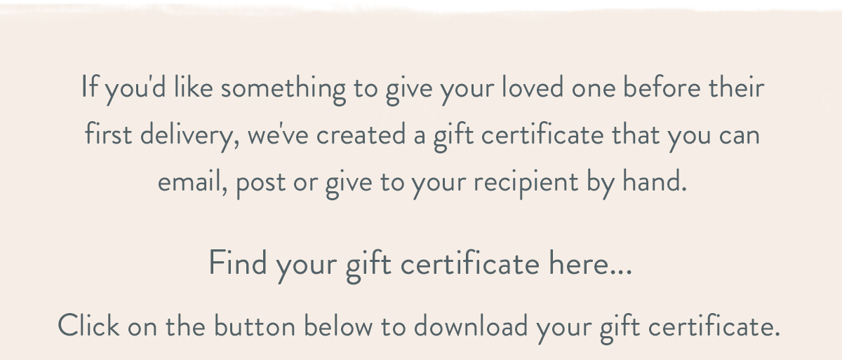 Find your gift certificate here...