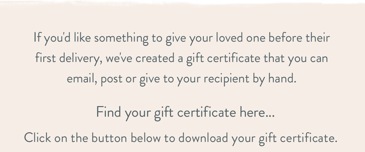 Find your gift certificate here...
