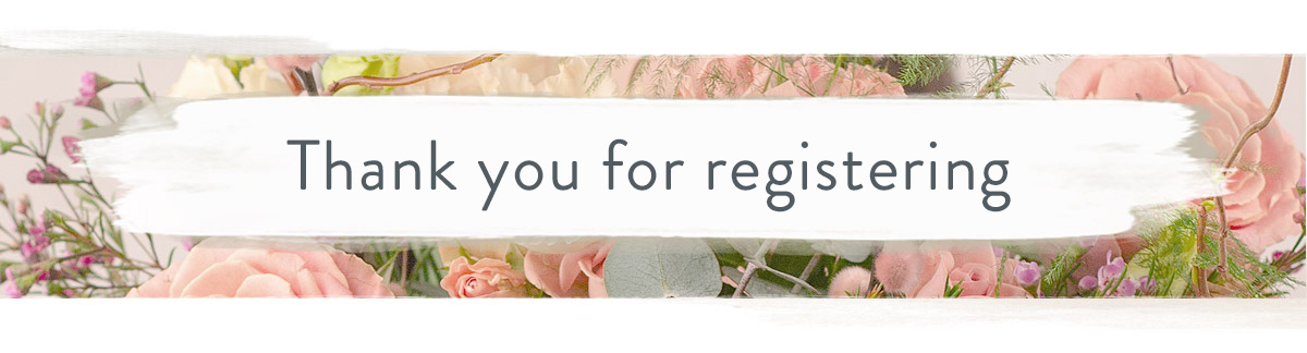 Thank you for registering