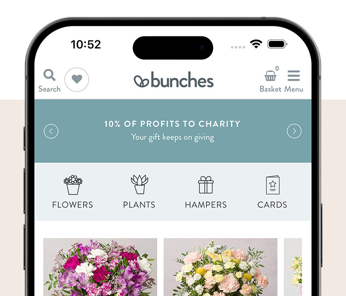 Photo for the journal post: Flowers in your pocket: download the Bunches app