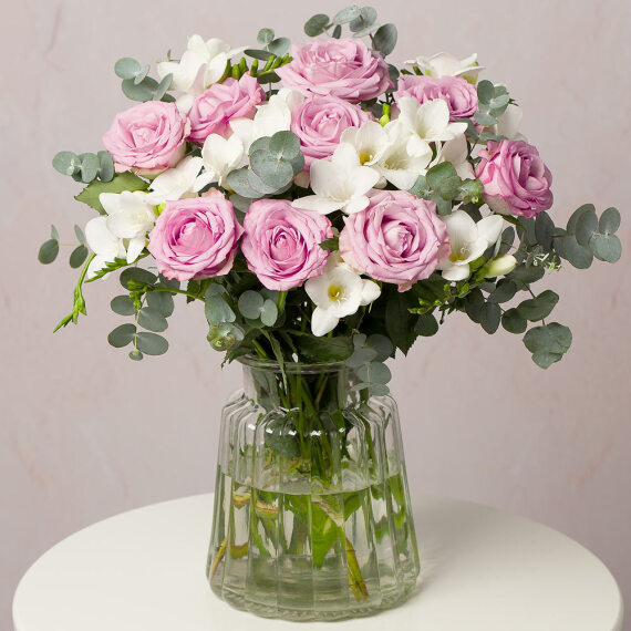 Image of Freesias and Roses