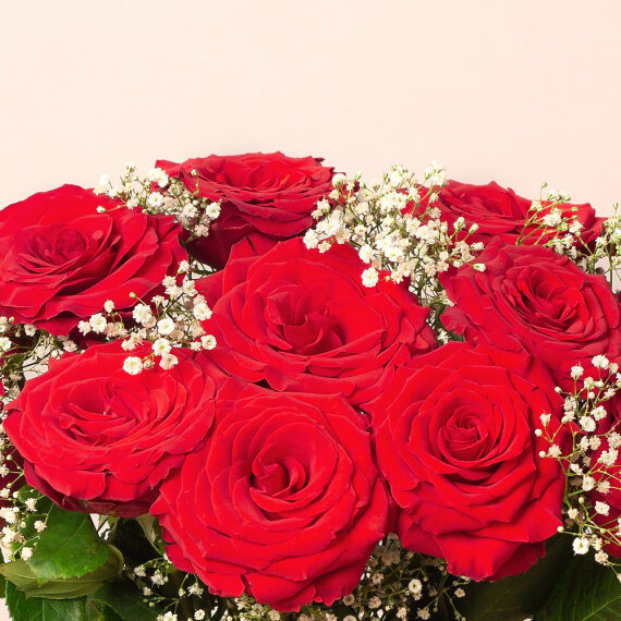 12 Red Roses & Gypsophila, photo 2