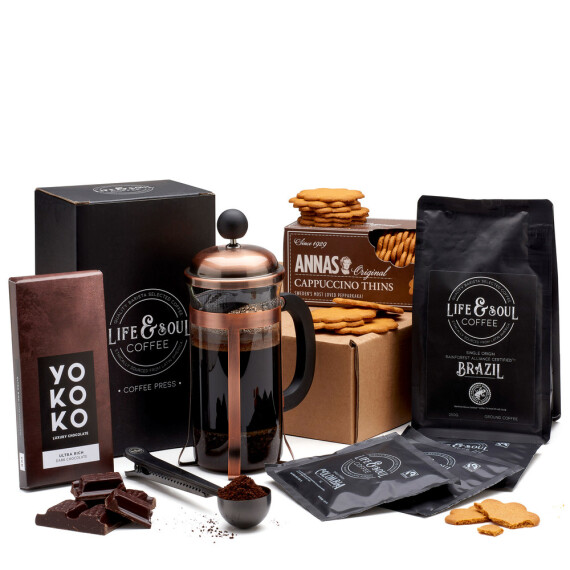 Image of Luxury Cafetiere and Treats Box