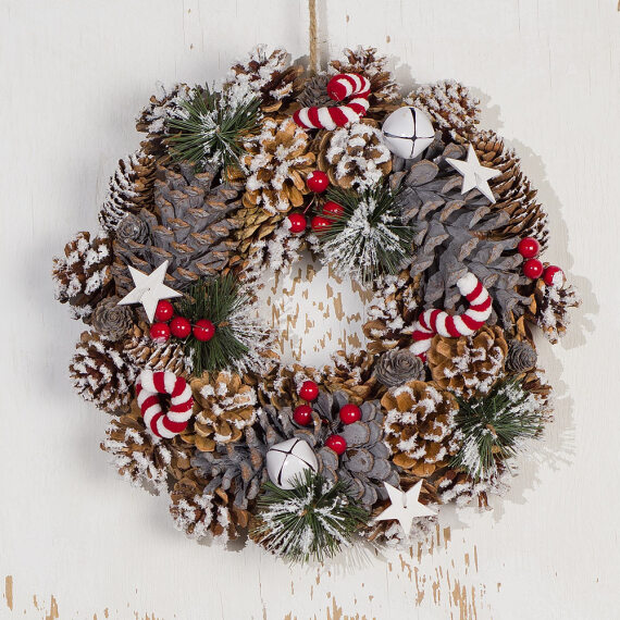 Candy Cane Christmas Wreath image