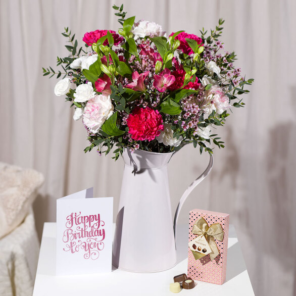 Image of Birthday Blooms & Chocolates