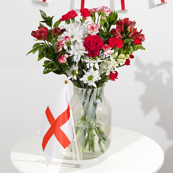Image of Red, White & Bloom With Flag