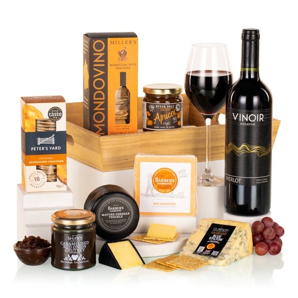 Image of Cheese and Wine Gift Tray