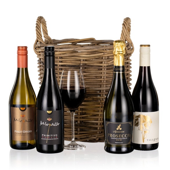 Four Wines in Wicker
