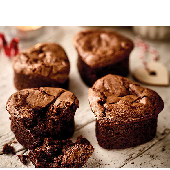 Meg Rivers Heart Shaped Brownies