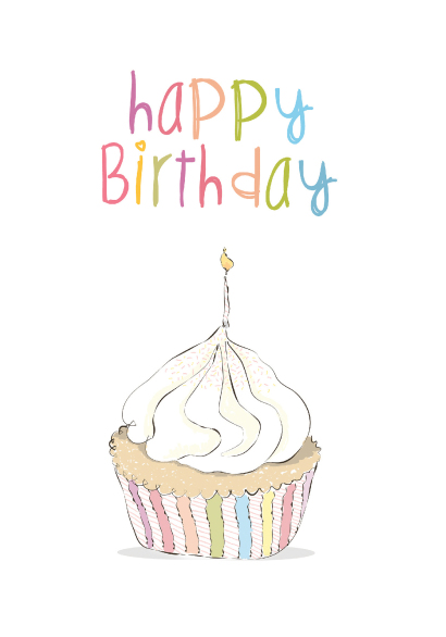 Image of Happy Birthday Cupcake