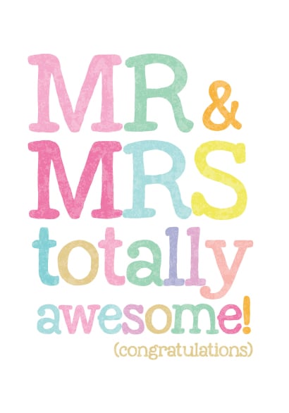 Image of Mr and Mrs Awesome