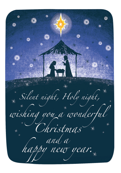 Silent Night Christmas Card