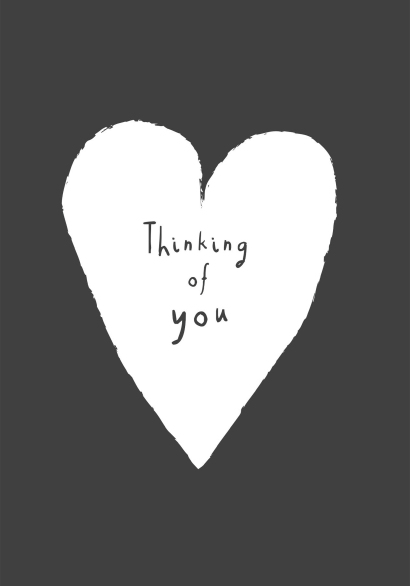 Thinking of You White Heart