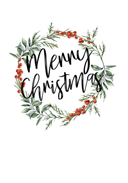 Christmas Wreath Card