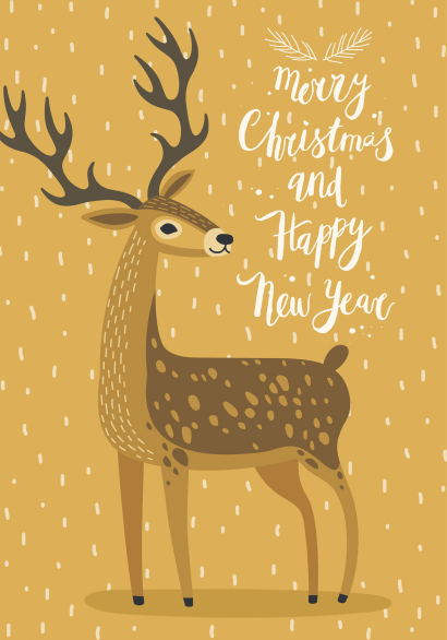 Reindeer Christmas Card