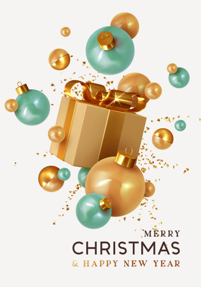 Merry Christmas & New Year Baubles