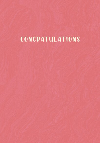 Image of Congratulations Marbling Pattern Card
