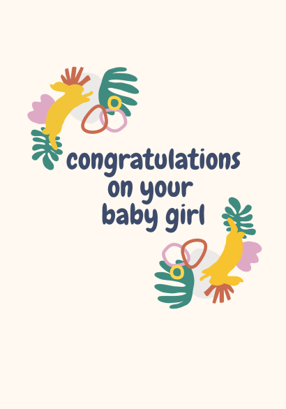 Baby Girl Tropical Congratulations