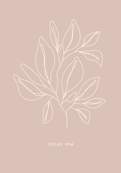 Thank You Leaf Outline