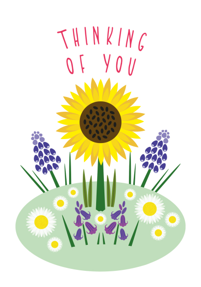 Thinking of You Flowers Card