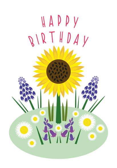 Image of Happy Birthday Flowers - Sunflower
