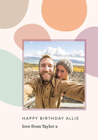 Pastel Dots Happy Birthday Personalised Card