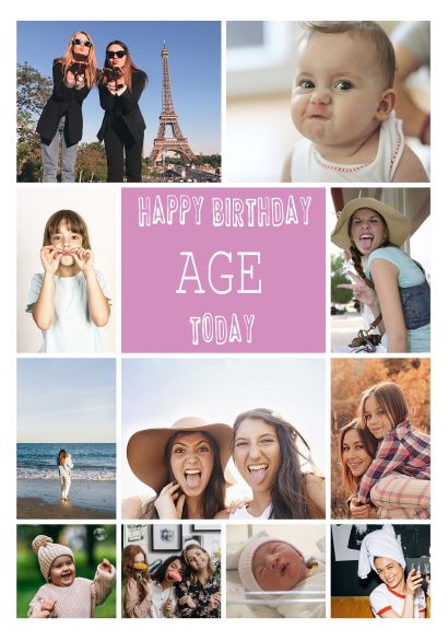 Birthday Multi Photo Age