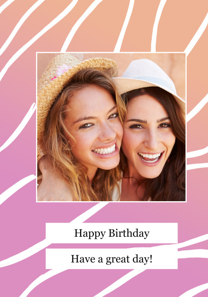 Image of Ombre Swirl Personalised Card