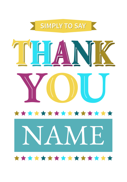 Colourful Thank You