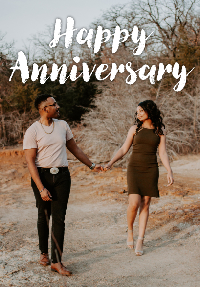 Happy Anniversary Personalised Card